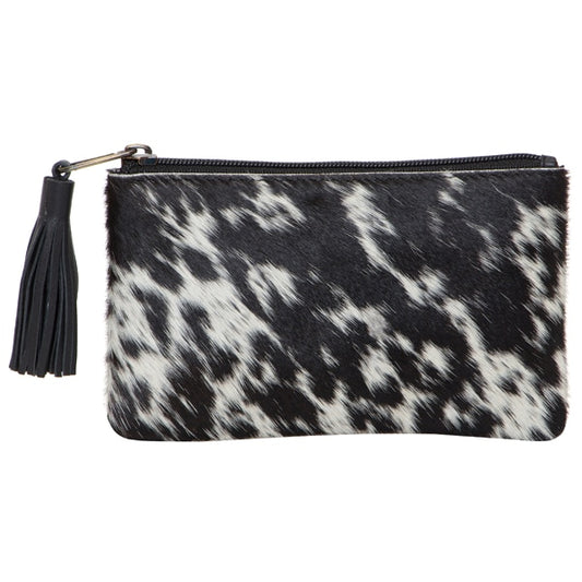 Cowhide Purse With Tassel - Small