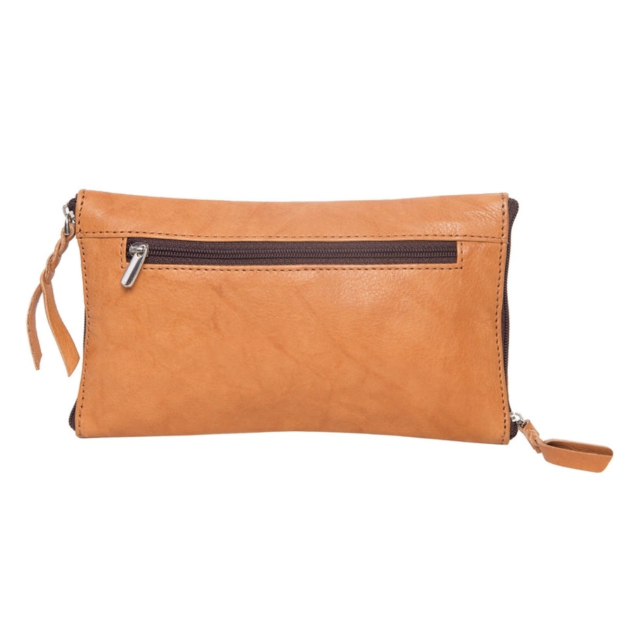 Cowhide Double Spectacle Case- -black & White