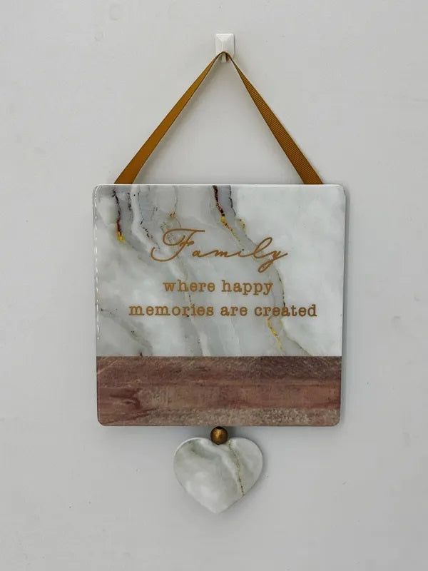 Heartfelt Hanging Plaque Family