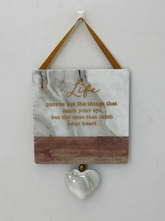 Heartfelt Hanging Plaque Life