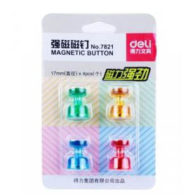 Magnets 17mm Heavy Duty Assorted Colours Pk4
