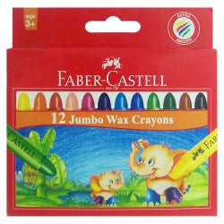 15996 Pk12 Jumbo Wax Crayons Faber