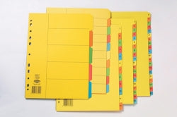 02772 Dividers Marbig A4 Manilla Brights 1-12