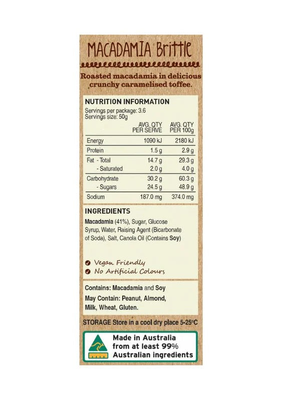 Kelly Candy Macadamia Brittle
