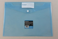 A4 Doc Wallet W/-button Protext Blue