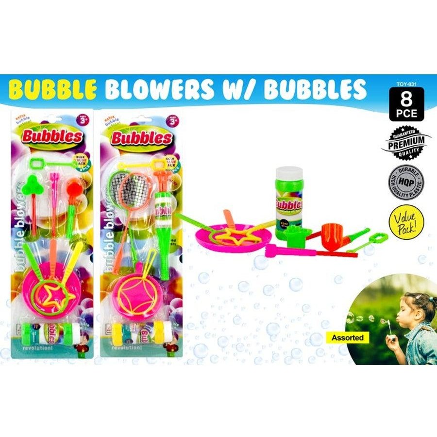 Bubble Blowers W/bubbles 8 Pce