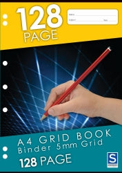 Grid Binder Book Sovereign A4 5mm Grid 128pg