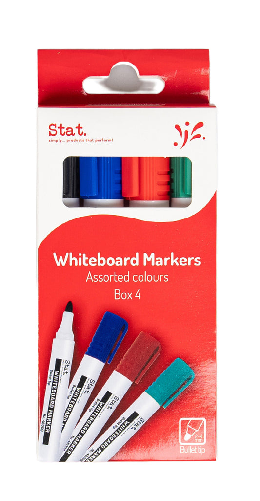 Whiteboard Marker Stat 2.0mm Bullet Nib Assorted Wlt4