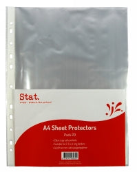 A4 Pk20 Sheet Protectors Stat