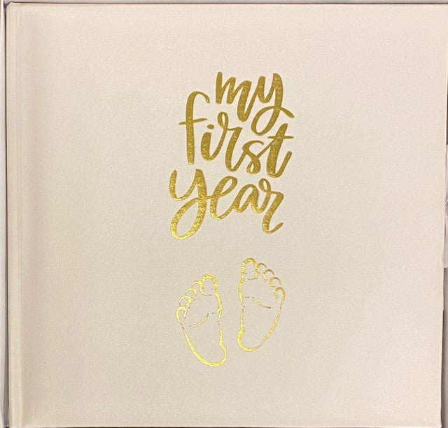 Baby 1st Yr Record Bk White Pu