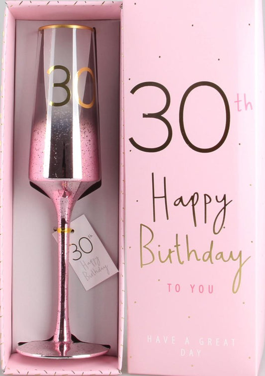Wine 30th Pink Flute
