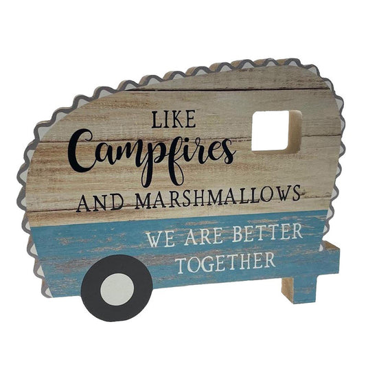 Caravan Plaque - Like Campfires And Marshmellows We Are Better Together