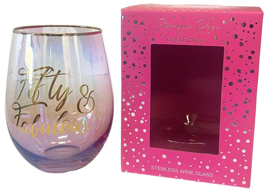 Wine 50th Stemless Shimmy