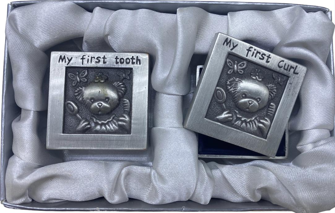 Baby Pewter Box 2 Pcs/set