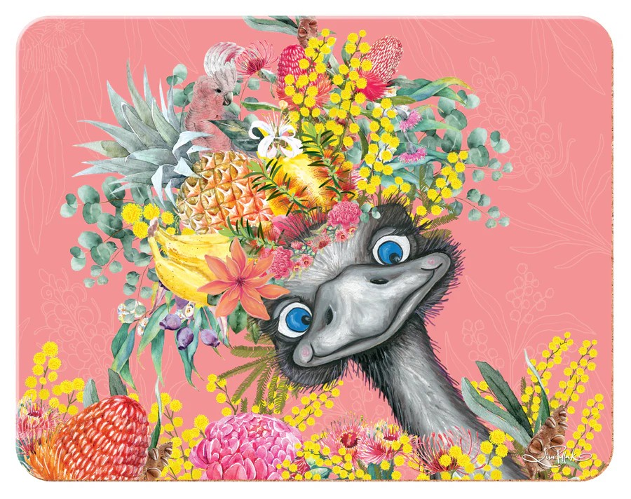 Lisa Pollock Placemat Set - Emu Sings