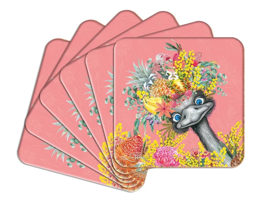 Coaster Set - Emu Sing