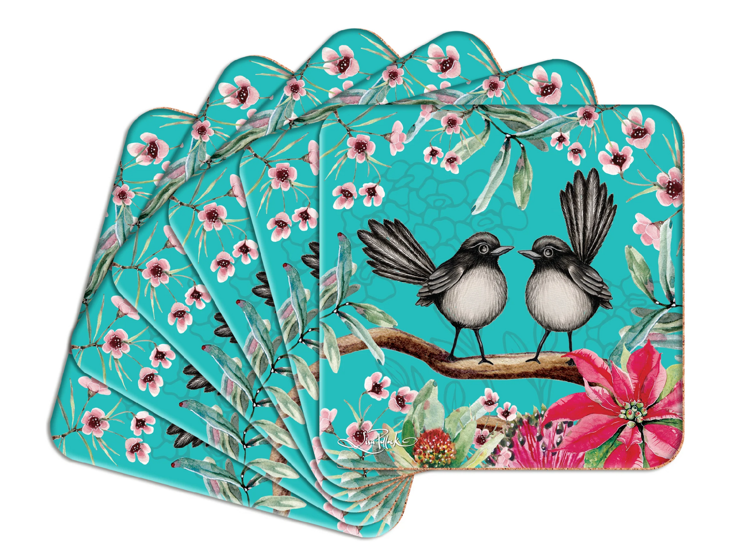 Coaster Set - Willy Wagtail