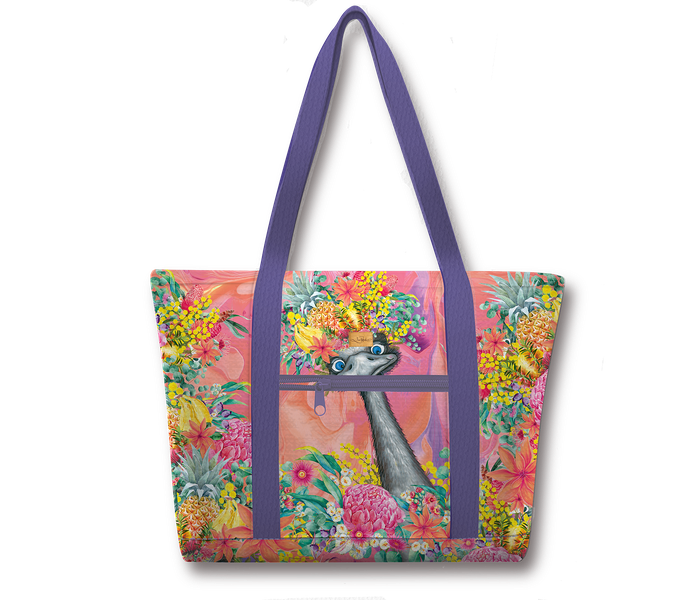 Lrg Tote Cooler Bag - Happy Emu