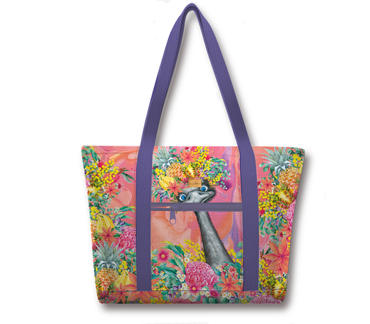 Lrg Tote Cooler Bag - Happy Emu