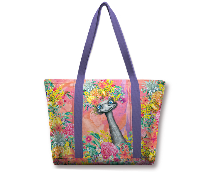 Lrg Tote Cooler Bag - Happy Emu