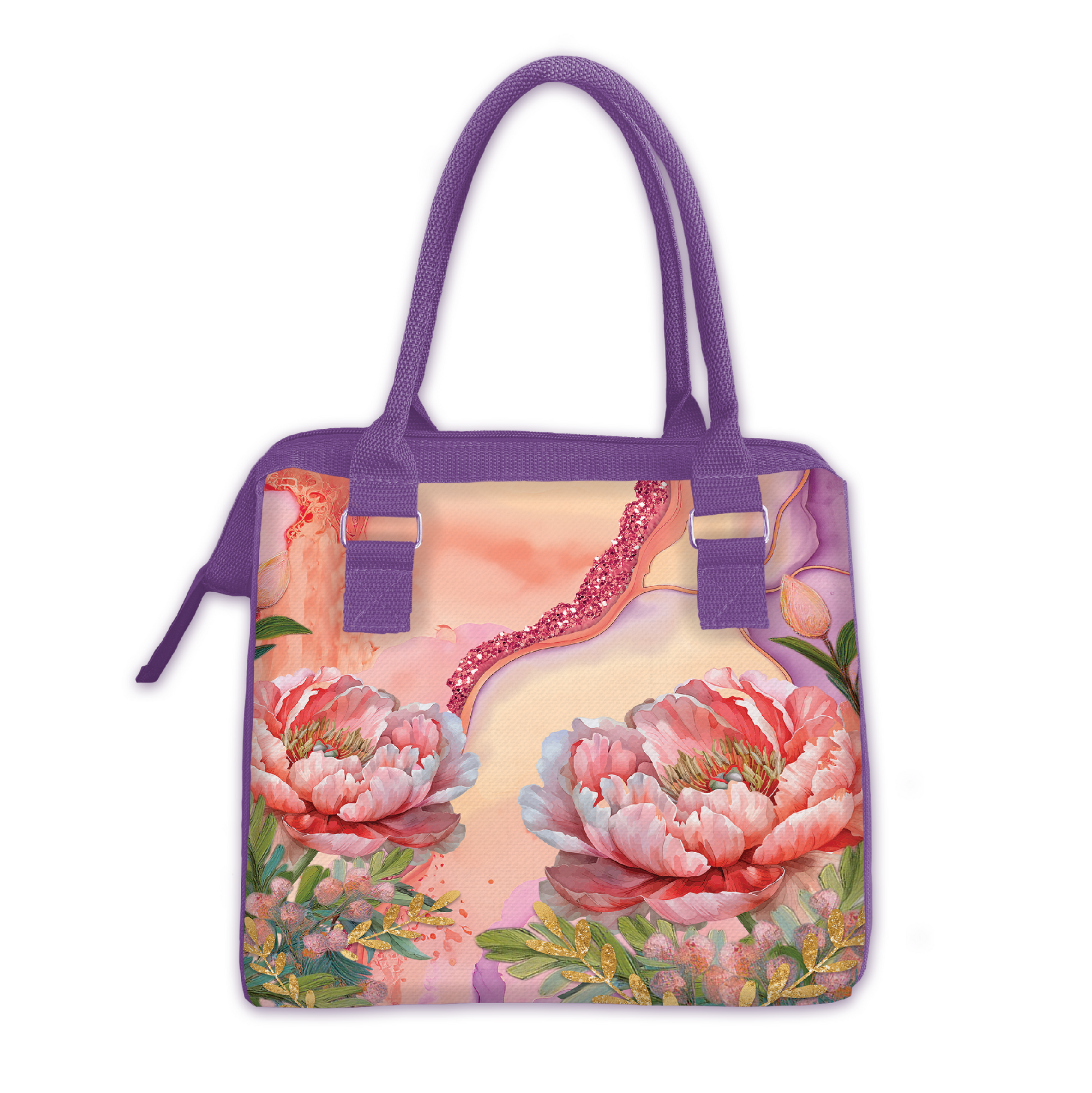 Luch Tote Cooler Bag - Coral Peony