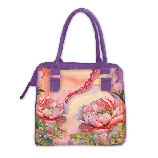 Luch Tote Cooler Bag - Coral Peony