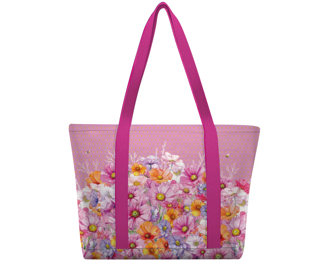 Tote Cooler Bag Large - Wistful Wildflowers
