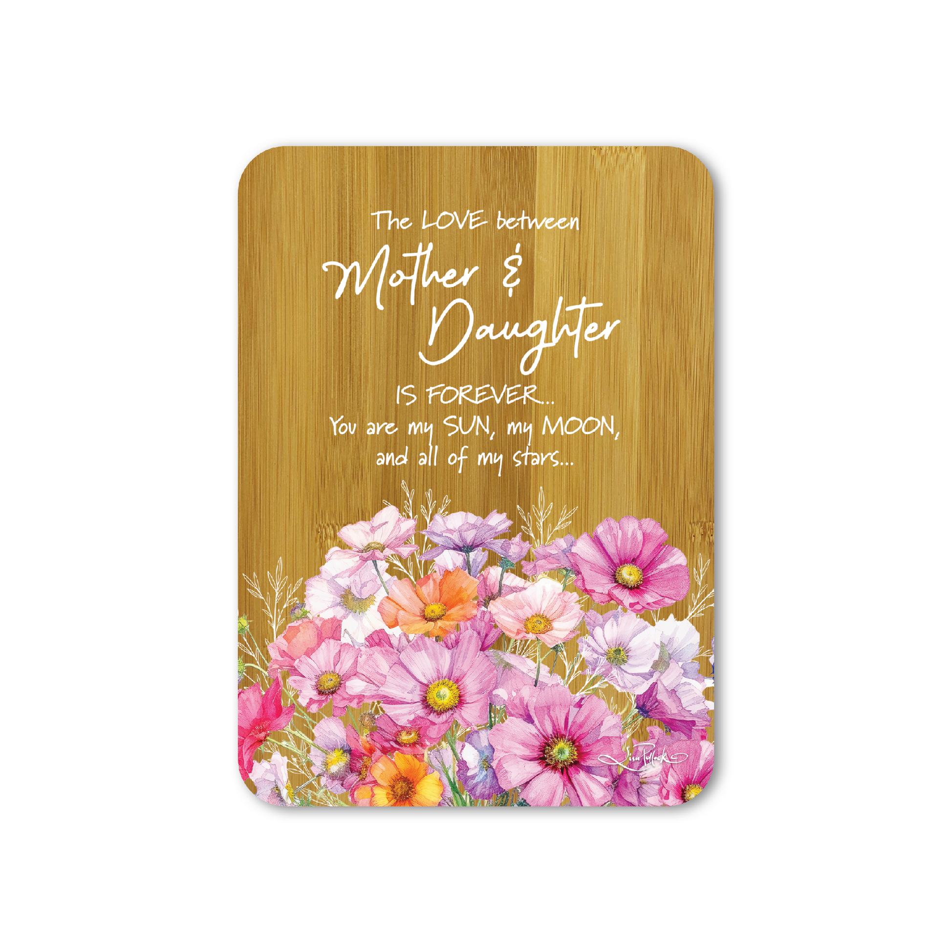 Affirmation Plaque Bamboo - Wistfuil Wildflowers Mother & Daughter