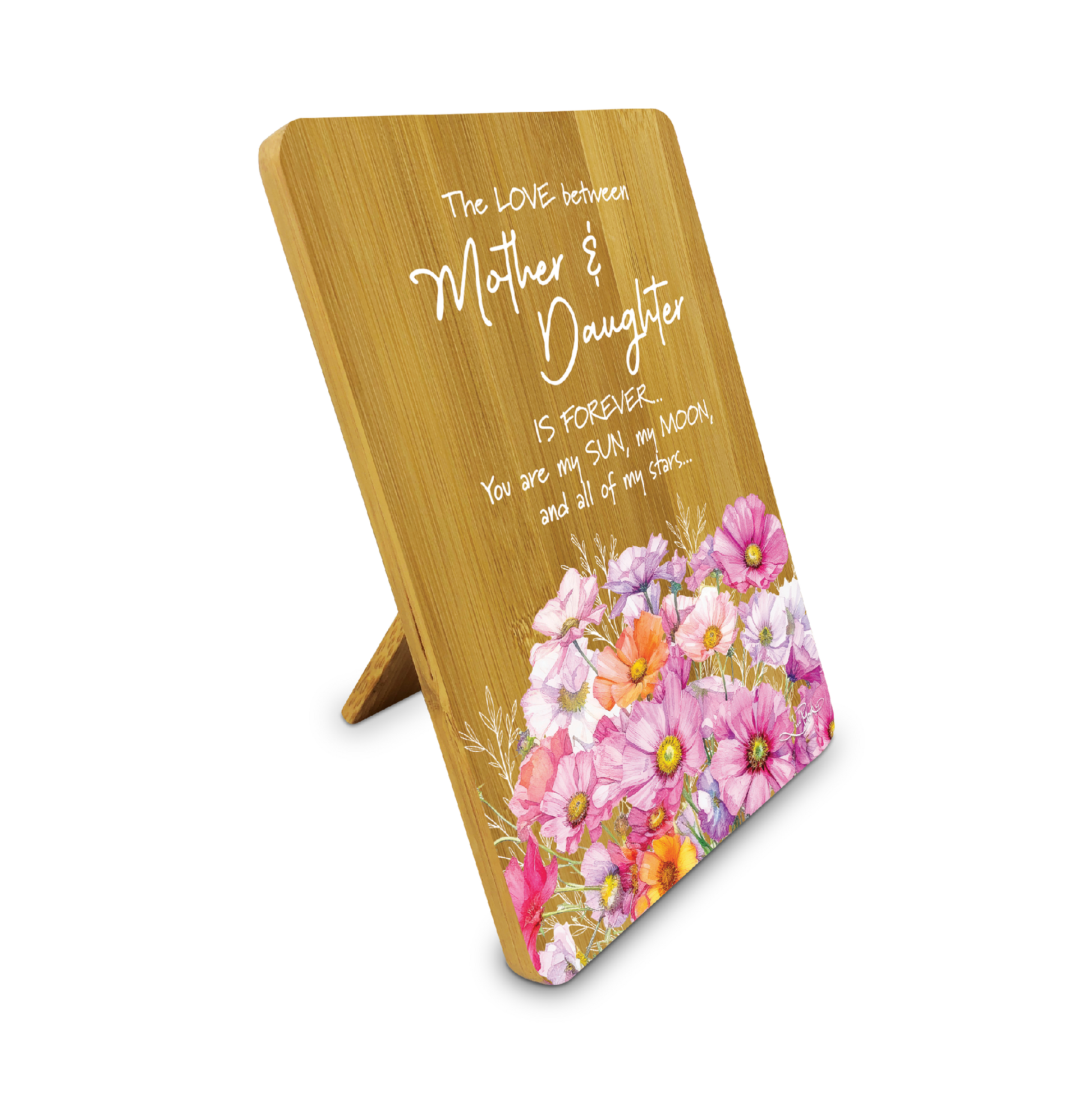Affirmation Plaque Bamboo - Wistfuil Wildflowers Mother & Daughter
