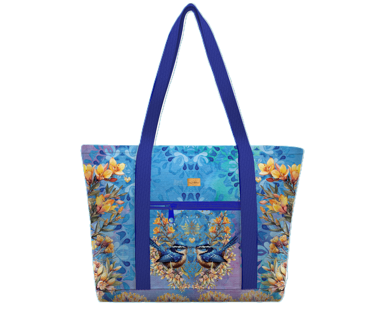 Large Tote Cooler Bag - Royal Wrens