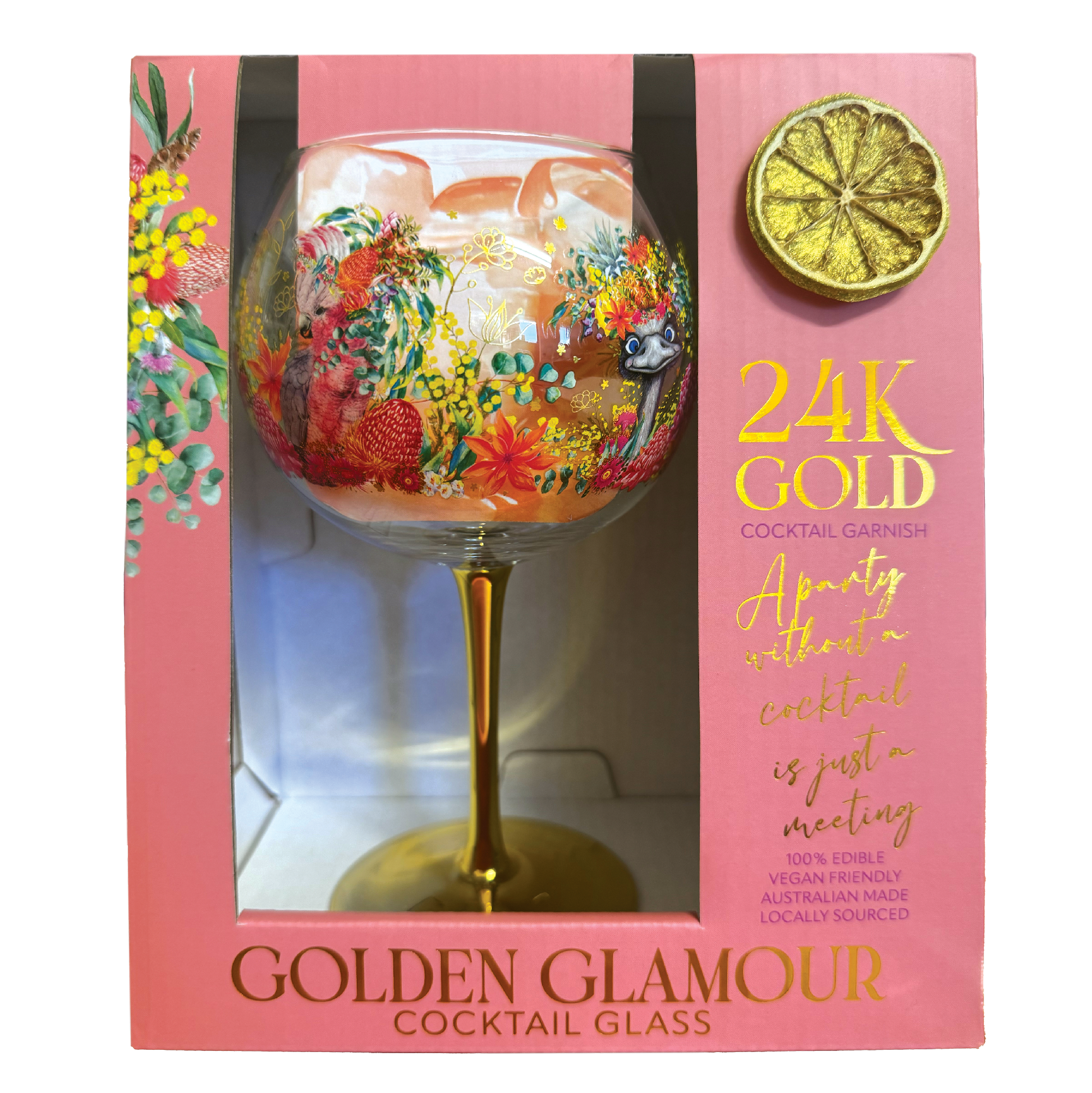 Golden Glamour Glass - Emu