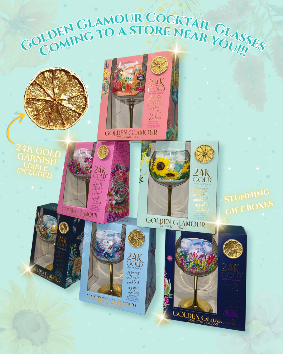 Golden Glamour Glass - Royal Wrens