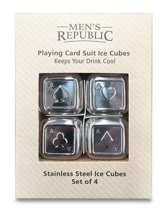 Men's Republic Playing Cards Suits Ice Cubes - 4 Piece