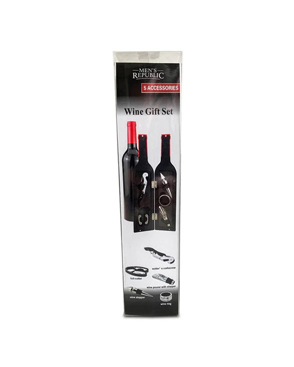 Mens Republic Wine Tool Gift Set - 5 Pcs In Bottle
