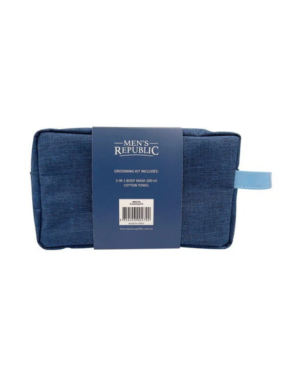 Mens Republic Grooming Kit In Toiletry Bag- 3pc Body Wash