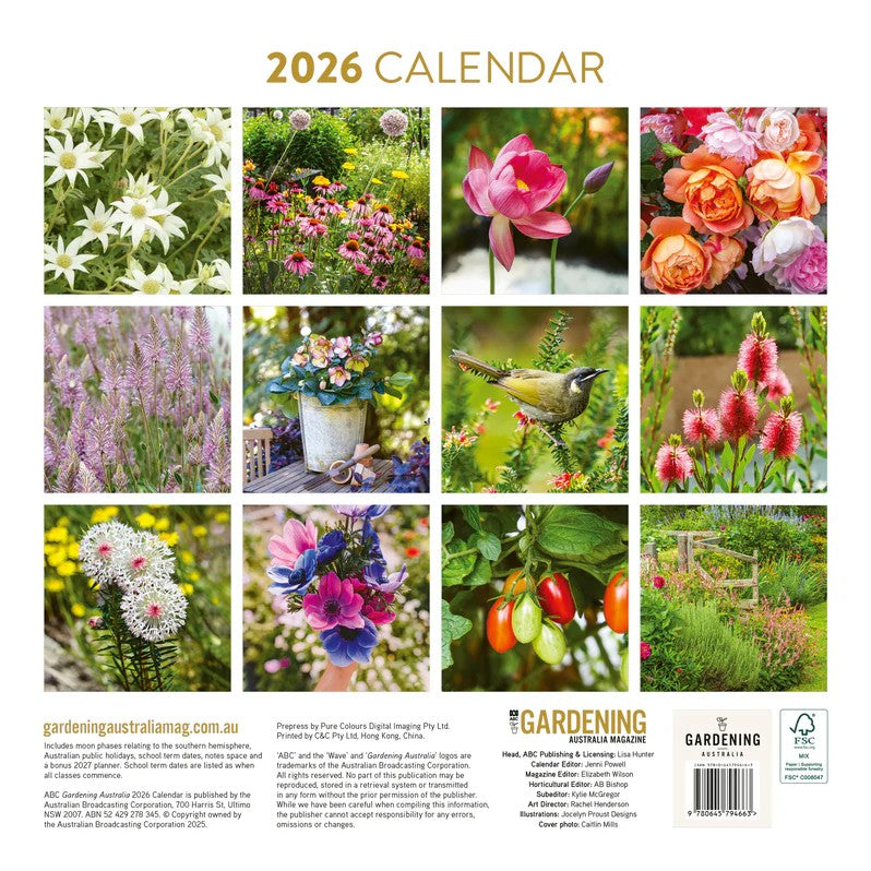 Gardening Australia Calendar: 2026