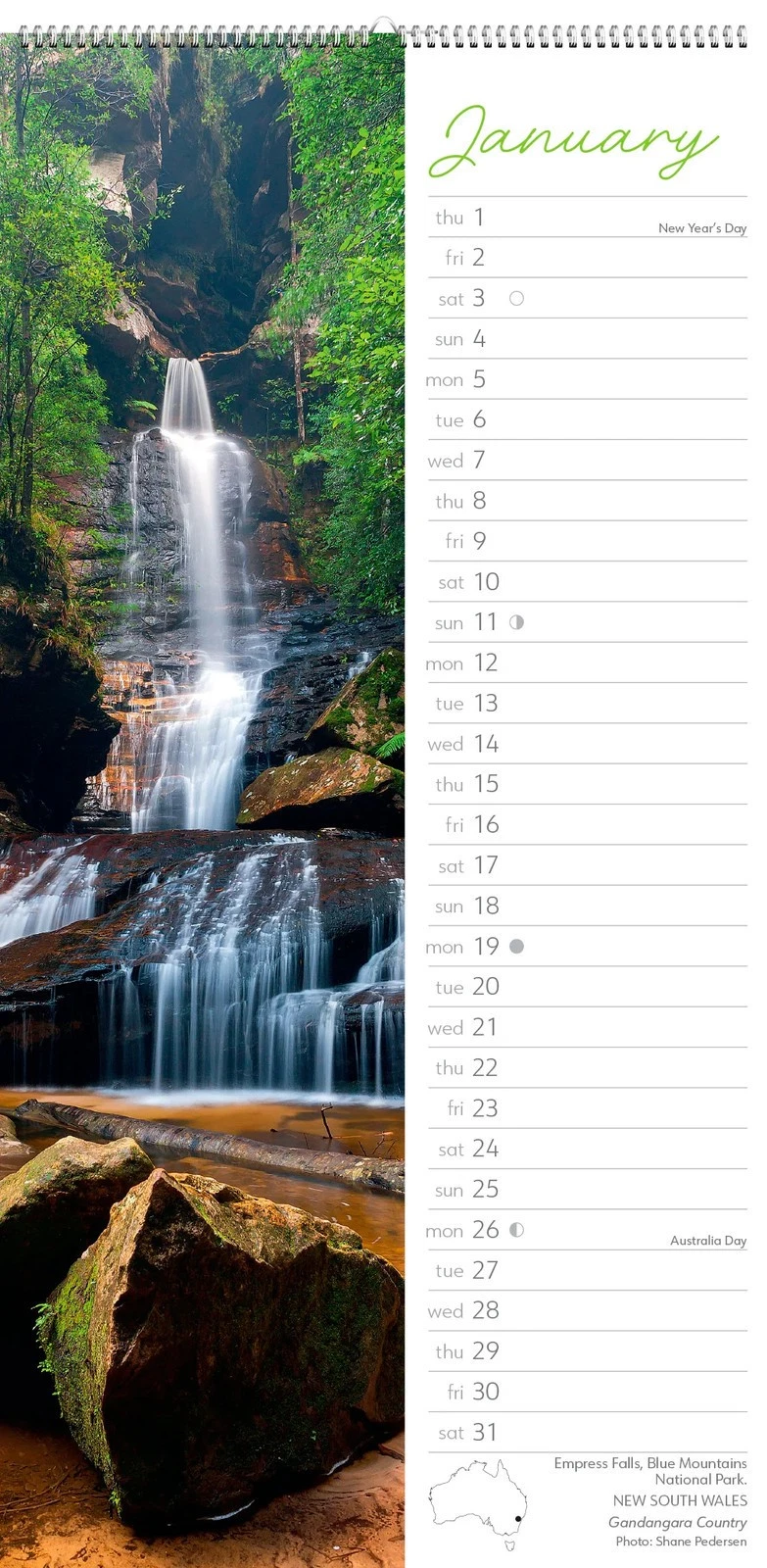 Wild Places Of Australia Slim Calendar: 2026