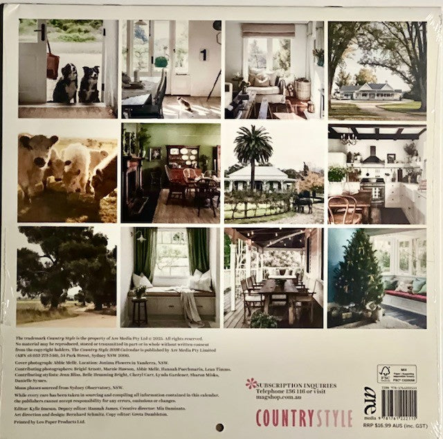 Country Style Calendar: 2026