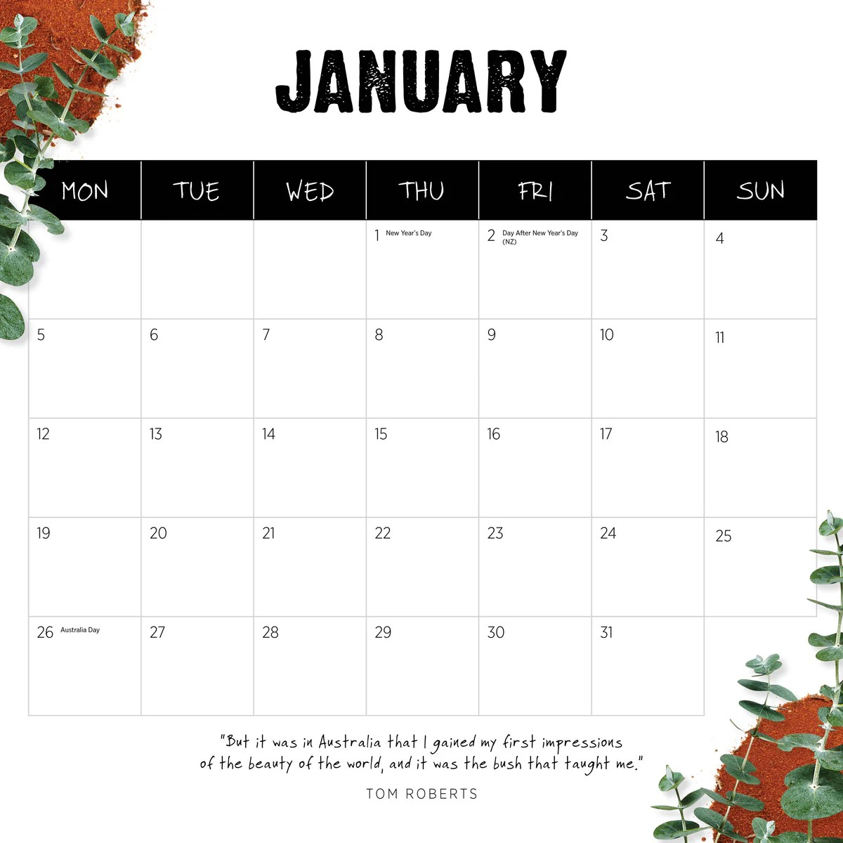 Our Aust Outback Calendar: 2026