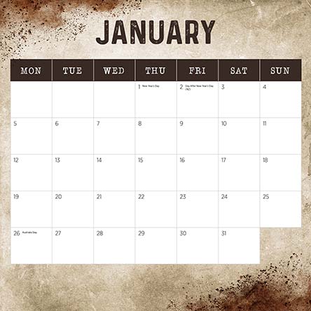 Our Aust Working Class Man Calendar: 2026
