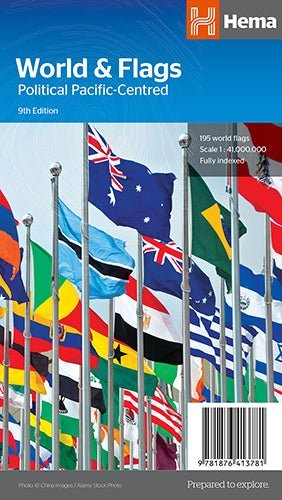 World & Flags Political Pacific-centred