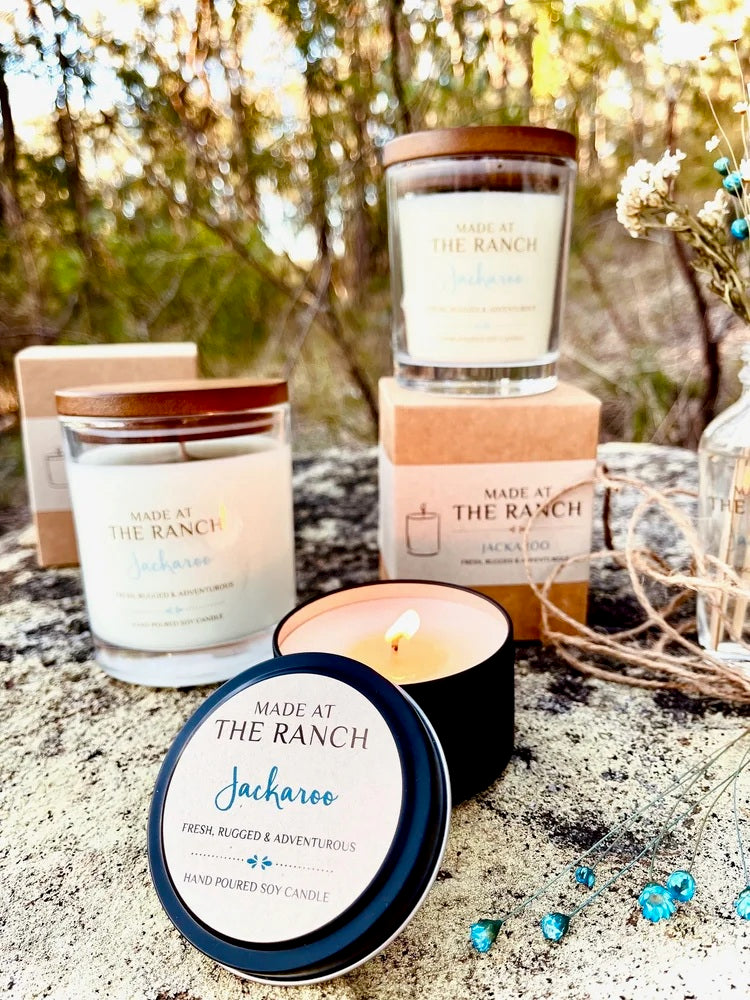 Made At The Ranch Tin Candle [scen:mountain Trail]