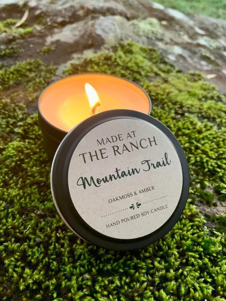 Made At The Ranch Tin Candle [scen:mountain Trail]