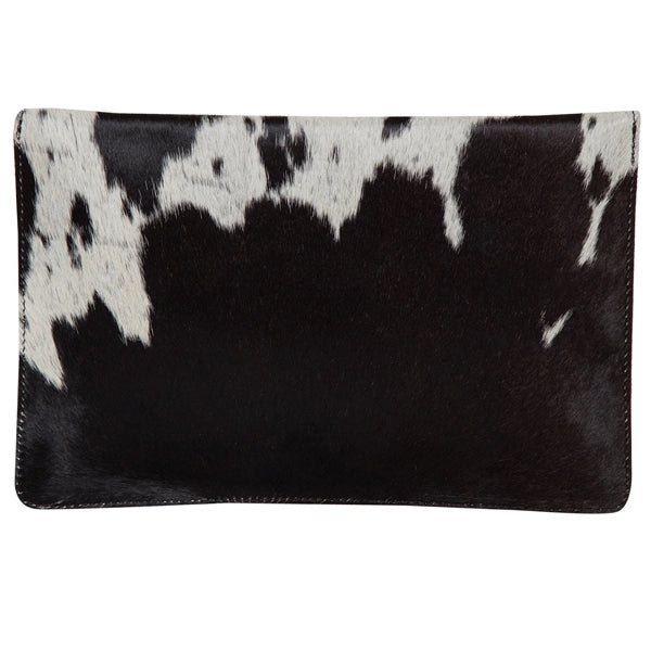 Cowhide Envelope Clutch - Black & White - Graz