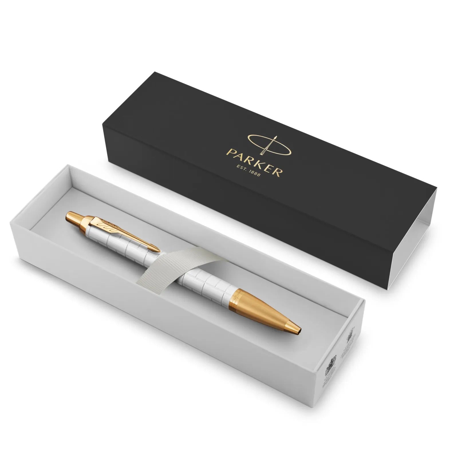 Parker Premium Pearl Gold Trim Ballpoint Pen