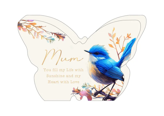 Mystical Blooms Wpoxy Butterfly Plaque - Mum