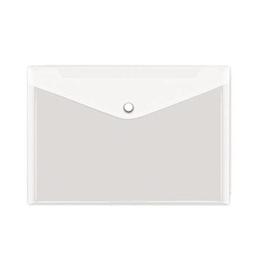 Document Wallet W/ Button  Clear Pvc A4