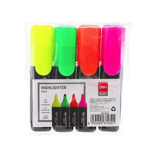 Highlighter Wlt 4 Asst Deli