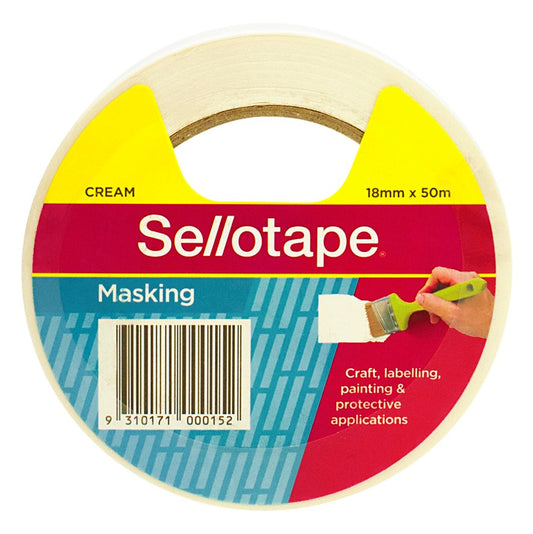 Tape Masking Sello 18mmx50m Cream