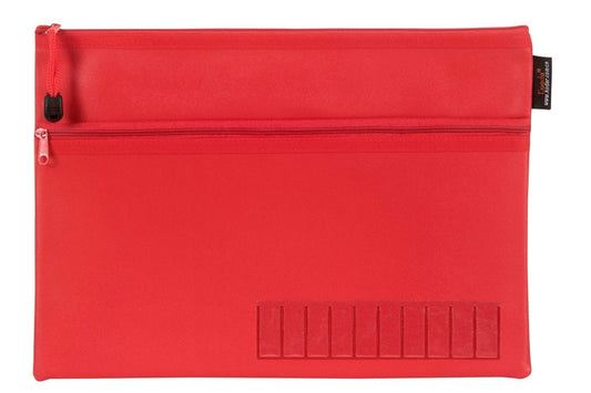 Pencil Case Red 2 Zip Name Lge